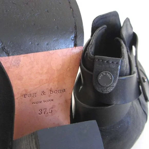 RAG & BONE Harrow strap block heel booties 37 / 7 US - Picture 6 of 8
